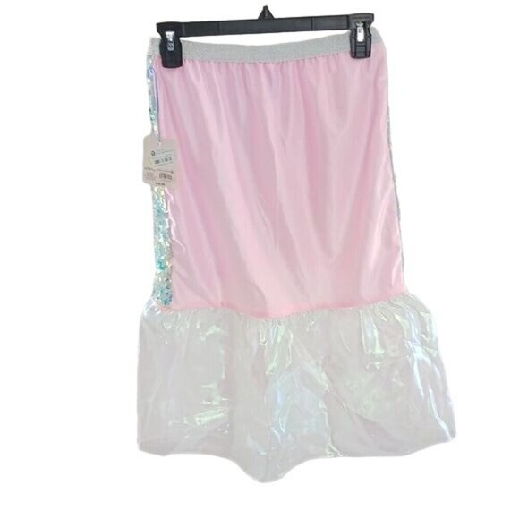 More Than Magic Swim Coverup Mermaid Sequins Pull On Girls Size L 10/12 - Picture 4 of 5